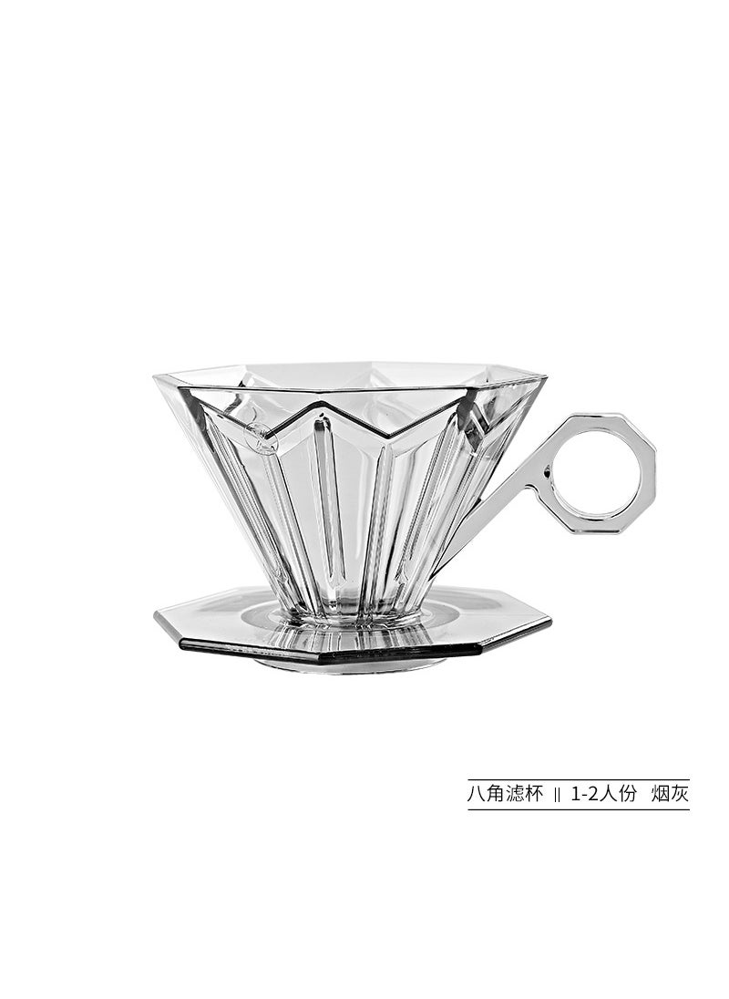 Generic - Diamond Filter Cup PCTG Coffee Dripper Set Star anise diamond filter Cup graphite - Image 1