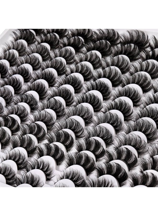 Alice False Eyelashes 48 Pairs 6 Styles Mixed Fluffy Curled Fake Eye Lashes Bulk Wholesale Dramatic Thick 5D Wispy Strip Faux Mink Eyelashes Multipack