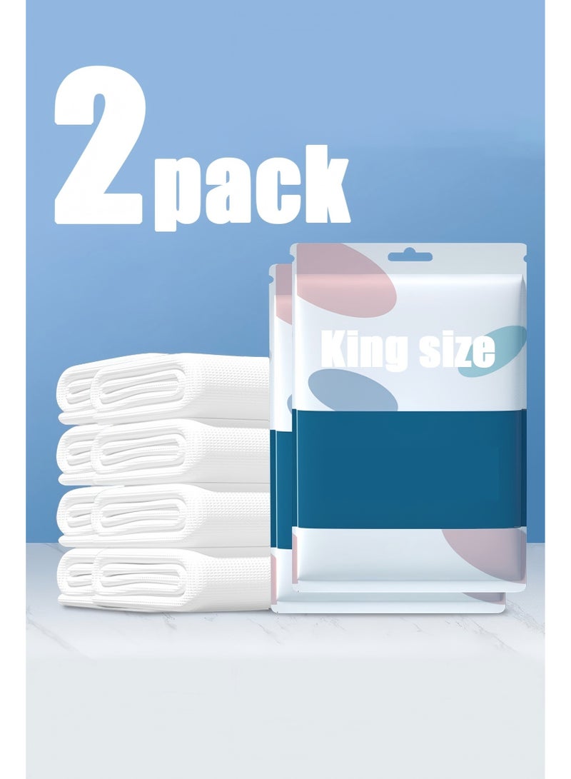 2 Pack Disposable Bed Sheets for Hotel, Portable Bedspread, Disposable Bedding Set with 2 Bed Sheet 2 Quilt Cover and 4 Pillowcase for Travel