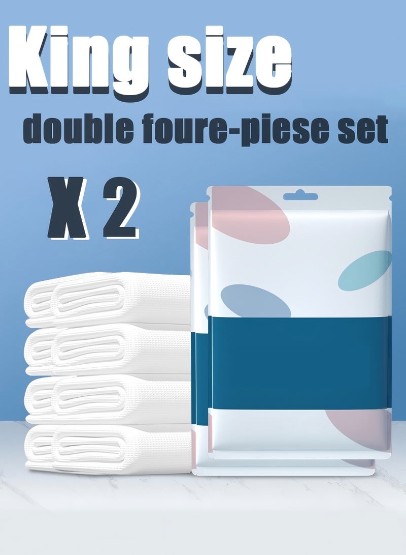 Disposable bedsheet large size for bed 2meters bed, 4pcs per pack.2 packs
