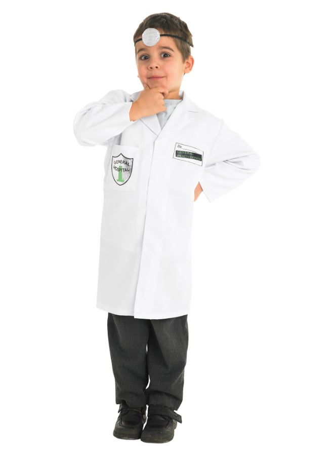 Rubies Child Doctor Costume for Boys & Girls | Unisex Scrubs Set with Lab Coat & Stethoscope | Size Small (4-6 Years) - Image 1