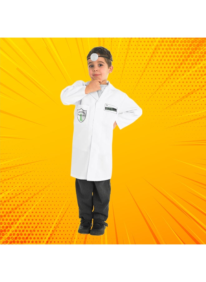Rubies Child Doctor Costume for Boys & Girls | Unisex Scrubs Set with Lab Coat & Stethoscope | Size Small (4-6 Years) - Image 2