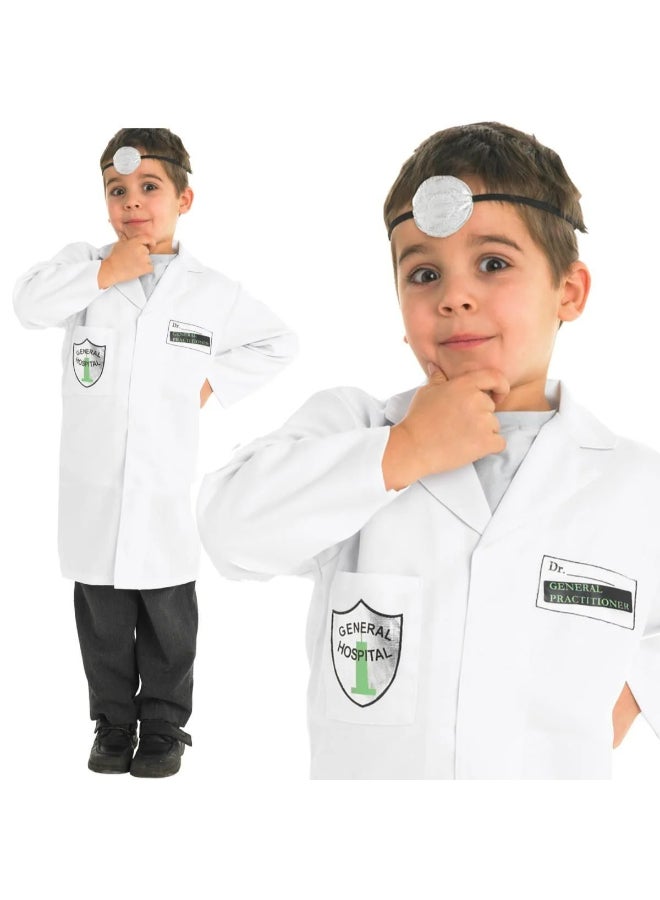 Rubies Child Doctor Costume for Boys & Girls | Unisex Scrubs Set with Lab Coat & Stethoscope | Size Small (4-6 Years) - Image 3