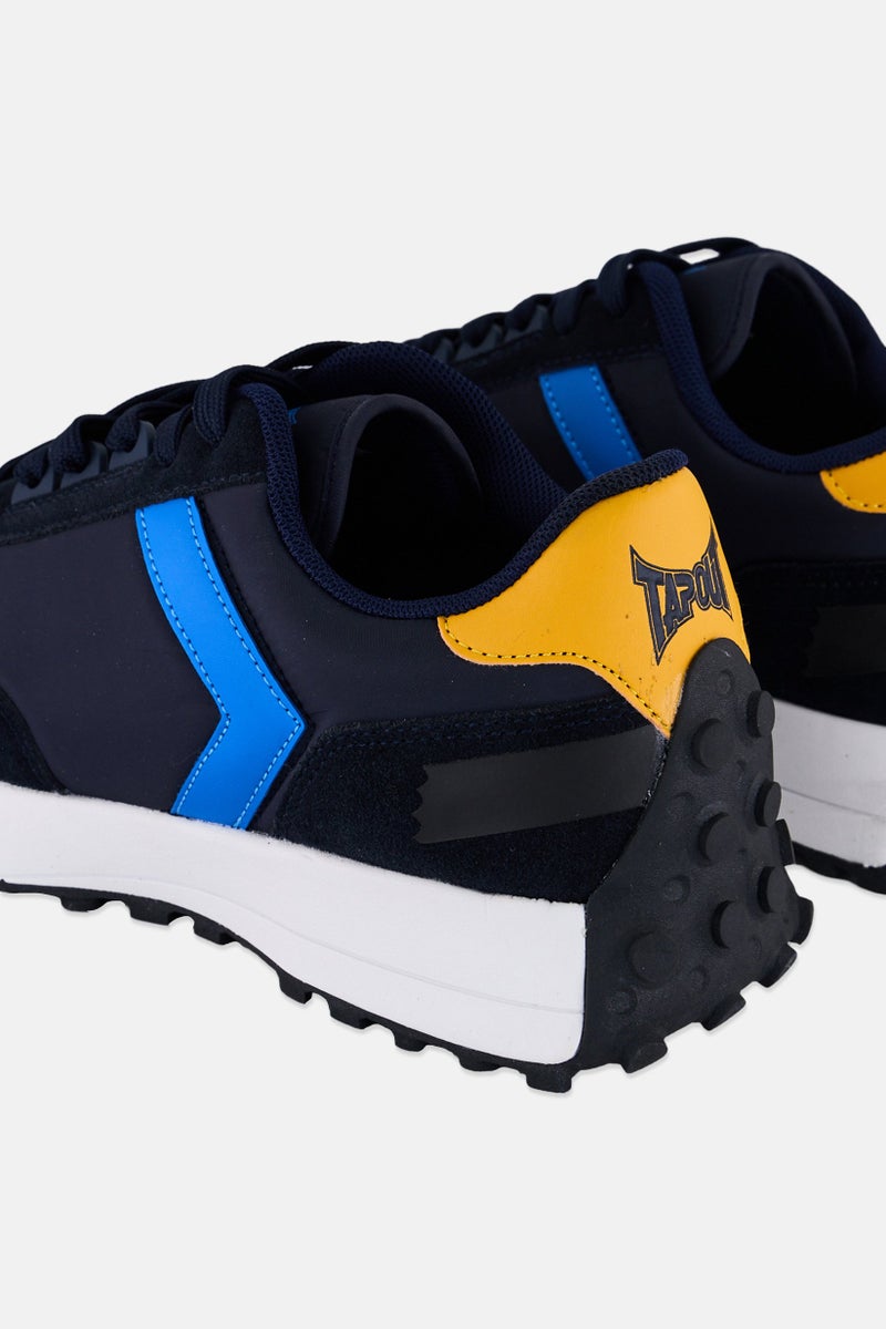 TapouT Men Brand Logo Lace Up Outdoors Shoes, Navy - Image 2