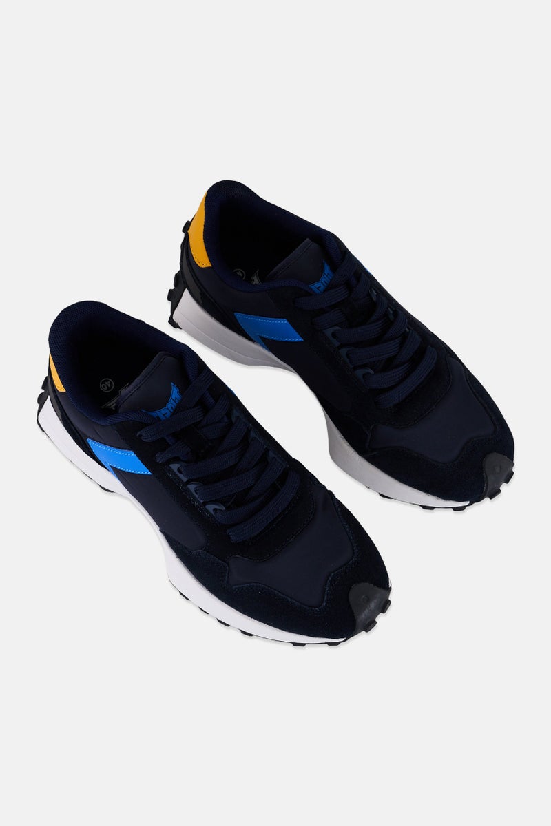 TapouT Men Brand Logo Lace Up Outdoors Shoes, Navy - Image 4