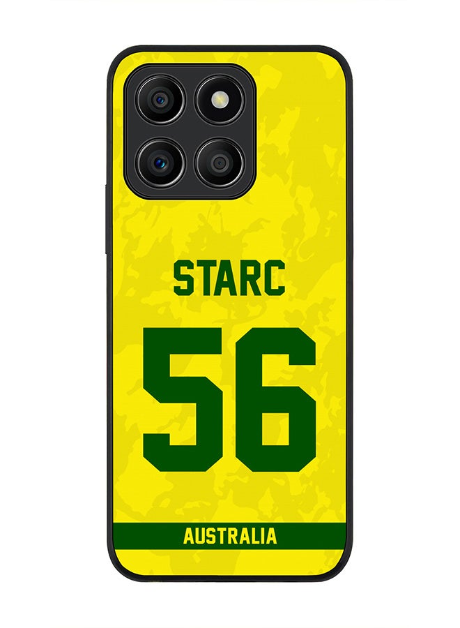 Stylizedd حافظة حواف سوداء متينة لهونر X8b، حافظة رفيعة مرنة مضادة للسقوط من TPU جل رقيق - فريق أستراليا ميتشيل ستارك، رقم القميص 56 - Image 1