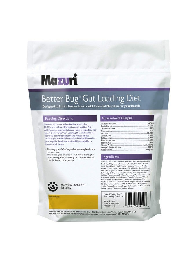 Mazuri Mazuri | Better Bug Gut-Loading Cricket Diet | 8 Ounce (8 OZ) Bag  - Image 2