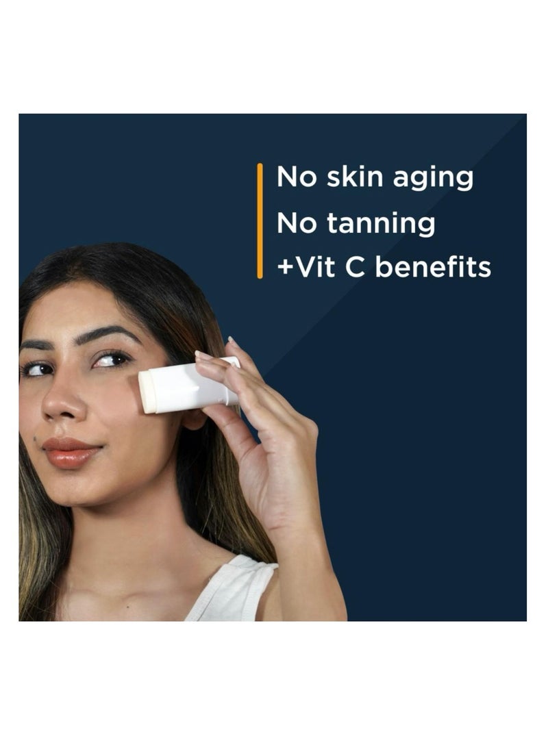 غير جاف عصا واقية من الشمس غير جافة مع فيتامين C؛ واقي الشمس SPF 50 للوجه للنساء والرجال؛ واقي الشمس الذي تم اختباره من قبل أطباء الجلدية (مستحضر الوقاية من الشمس 13 جم) - Image 4
