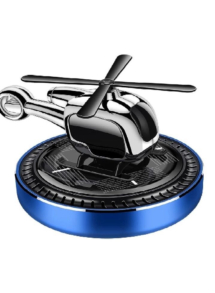 BLUE OCEAN Solar Helicopter Car Air Freshener, Dashboard Rotating Fragrance Diffuser with Blue Ocean Scent, Solar Powered No Charging Needed, Day & Night Dual Mode, Long-Lasting Car Interior Freshener - Image 3