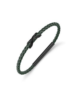CERRUTI 1881 Franco Black and Green Leather Bracelet  - Image 2