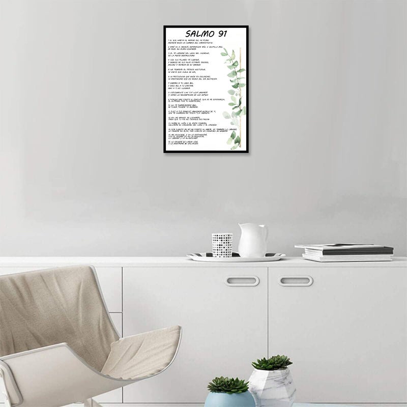 Bmotaso Salmo 91 En EspaÃ±ol Para Pared Bible Verse Wall Art Scripture Framed Biblical Psalm 91 Canvas Painting Christian Prayer Room Office Living Room Decor Gifts Ready to Hang 8 * 12 Inch - Image 5
