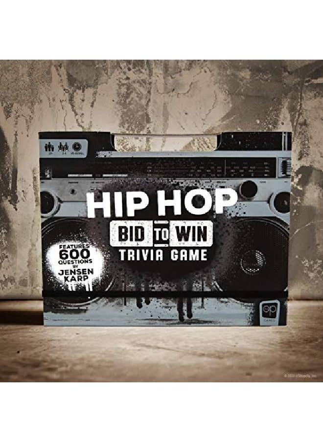 USAopoly - Hip Hop Bid To Win Trivia Game ; Music Board Game Featuring 600 Questions With A Hip Hop Trivia Theme ; Custom Game Box Converts From Boom Box Into Gameboard ; Collectible Board Game - Image 1