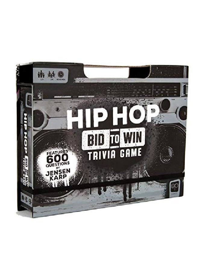 USAopoly - Hip Hop Bid To Win Trivia Game ; Music Board Game Featuring 600 Questions With A Hip Hop Trivia Theme ; Custom Game Box Converts From Boom Box Into Gameboard ; Collectible Board Game - Image 1