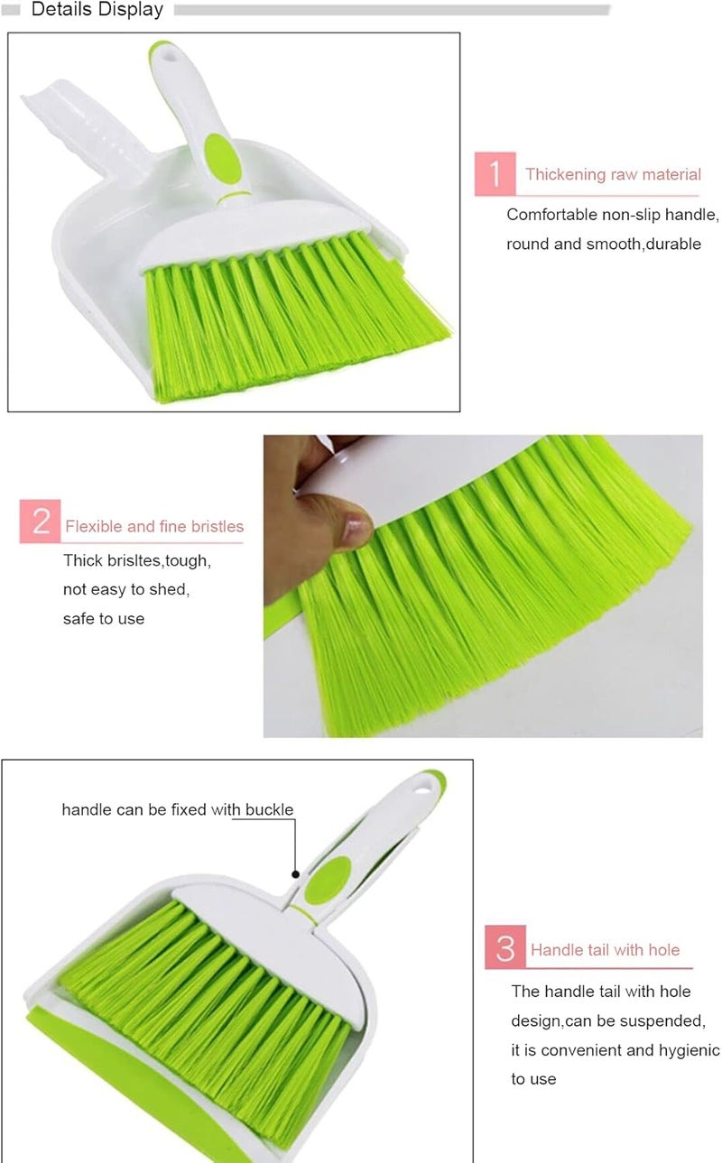 BSMstone Mini Broom and Dustpan Set-Mini Whisk Set for Desk, Housekeeping, Office, Kitchen, Pet Nest, etc.,Daily Cleaning Necessity Plastic Mini Dustpan Set (Gray) - Image 5
