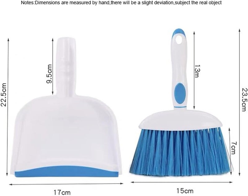 BSMstone Mini Broom and Dustpan Set-Mini Whisk Set for Desk, Housekeeping, Office, Kitchen, Pet Nest, etc.,Daily Cleaning Necessity Plastic Mini Dustpan Set (Gray) - Image 2
