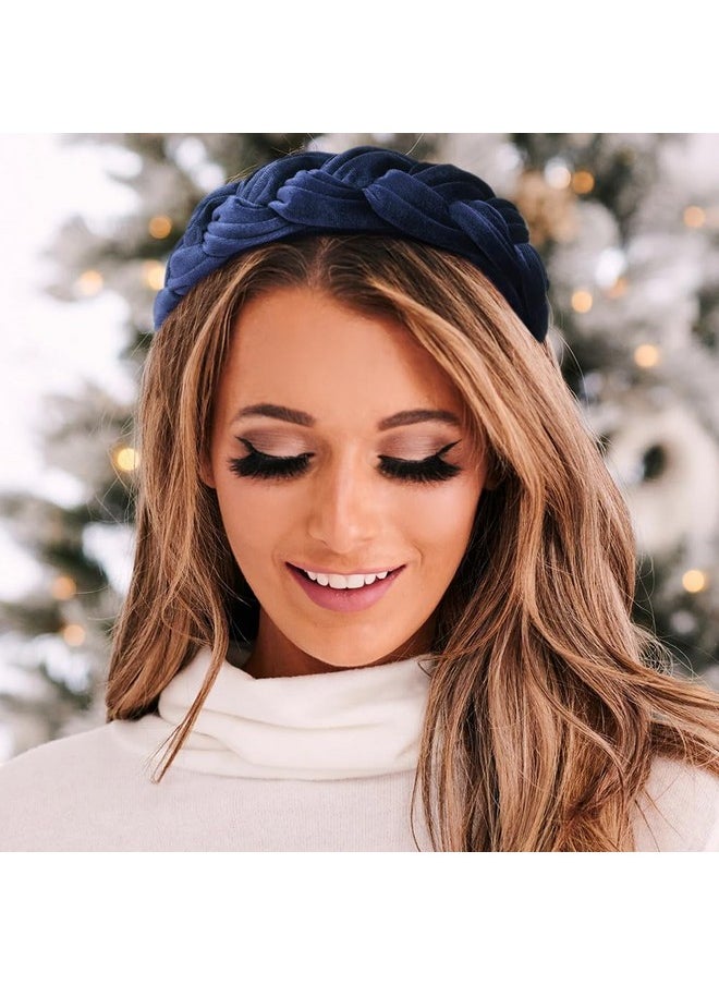 DRESHOW Velvet Braided Headband Women Hair Hoop Elastic Hair Bands Fashion Headbands For Women  - Image 2