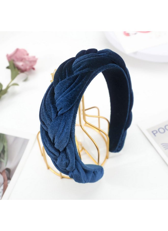 DRESHOW Velvet Braided Headband Women Hair Hoop Elastic Hair Bands Fashion Headbands For Women  - Image 3