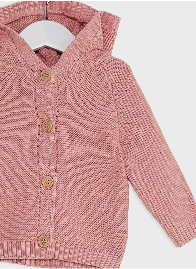 mothercare Pink Knitted Cotton Cardigan