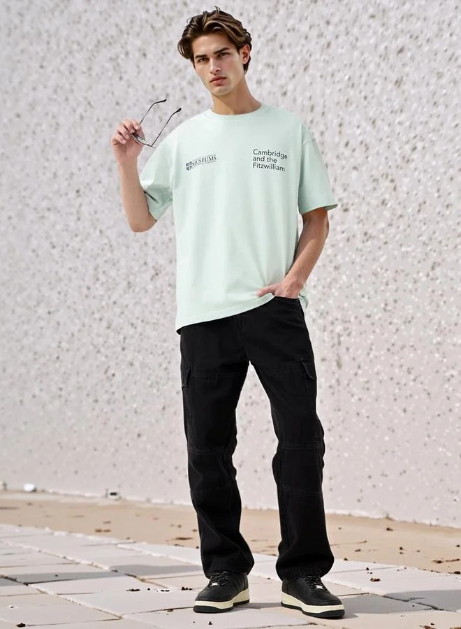 سبلاش فيڤ تيشيرت بطبعة جرافيك بياقة دائرية