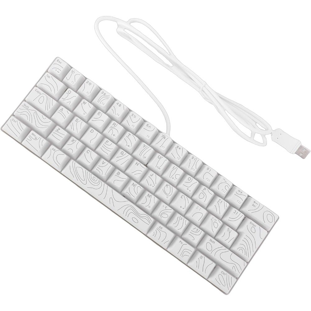 61 Keys Wired Mechanical Keyboard, 60 RGB Backlit Gaming Keyboard, Ergonomic Compact Computer for Work and Gaming