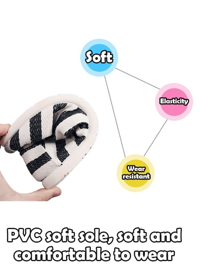 ZCM-HAPPY Breathable Slip On Casual Lightweight Women's Flats, Soft Sole Canvas Shoes for Walking and Everyday Comfort - Image 2