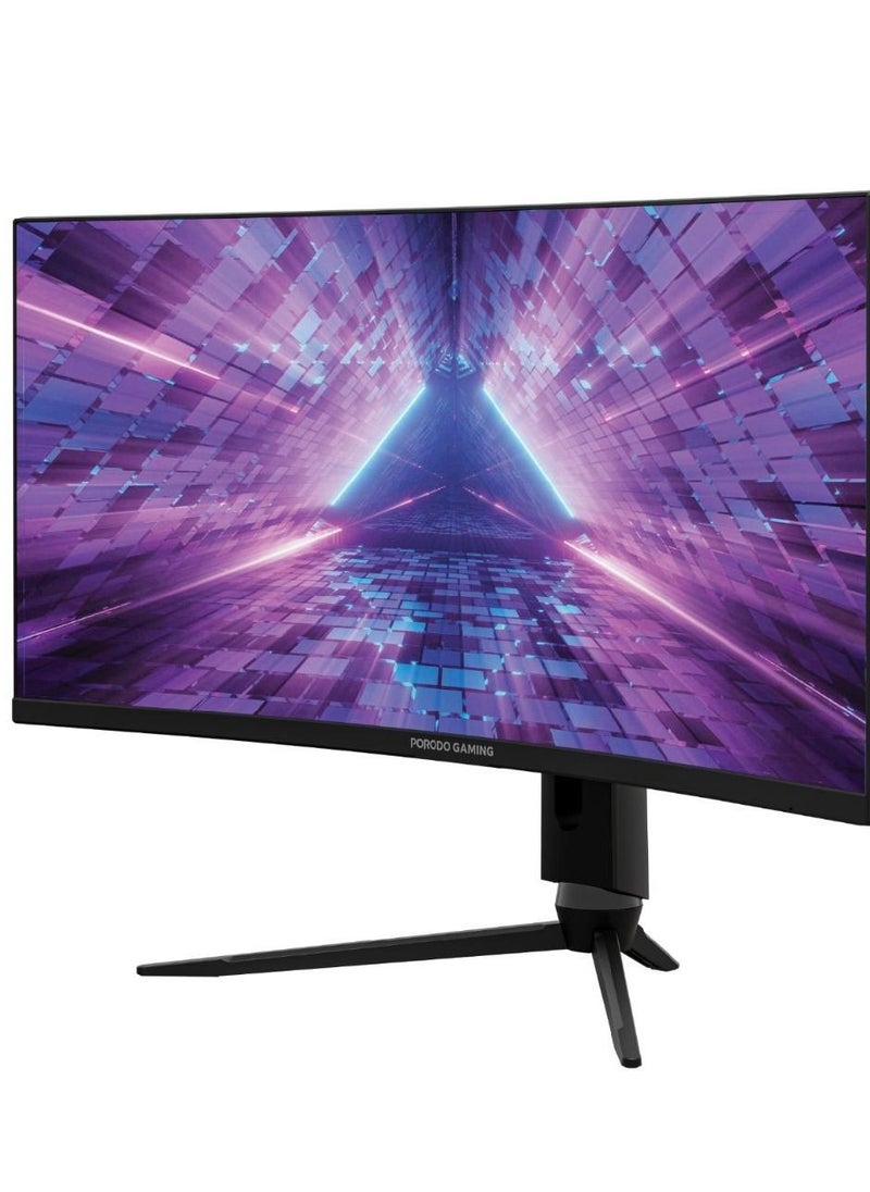 porodo - 34 inch Gaming Ultra Wide WQHD Curved Monitor 3440x1440@144Hz Maximum Resolution 16.7M Display Color, 21:9 Aspect Ratio Anti-Glare Surface Treatment VA Curved 1500R Panel Type HDR - Black - Image 1