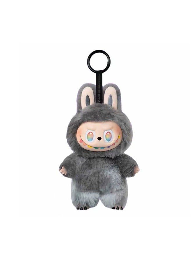 Labubu Three-Generation Blind Box, High-Energy Vinyl Plush Doll, Labubu Hand-Made Toy Tide Play Three-Generation Doll Series Blind Box, Bag Hanging Keychain Hand-Made Doll, Labubu Monster Blind Box-Dacheng Energy Edition 3 Series, Designated Gray (1PC only) - Image 1
