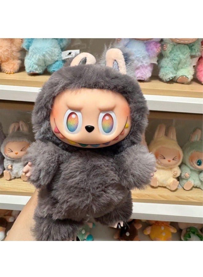 Labubu Three-Generation Blind Box, High-Energy Vinyl Plush Doll, Labubu Hand-Made Toy Tide Play Three-Generation Doll Series Blind Box, Bag Hanging Keychain Hand-Made Doll, Labubu Monster Blind Box-Dacheng Energy Edition 3 Series, Designated Gray (1PC only) - Image 2