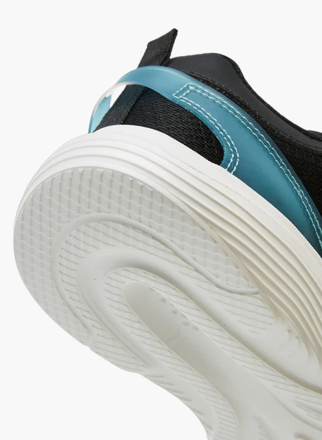 Dash Panelled Sports Shoes with Hook and Loop Closure