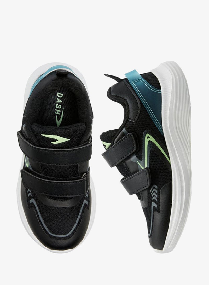 Dash Panelled Sports Shoes with Hook and Loop Closure - Image 3