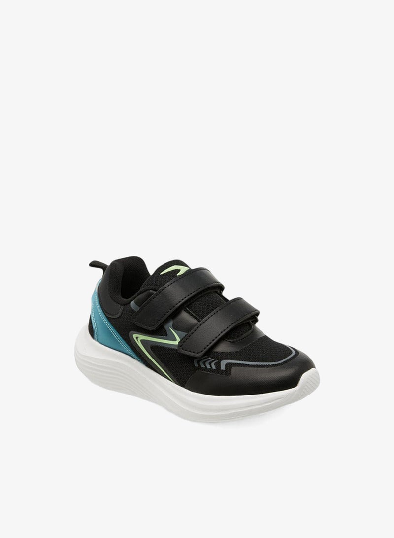 Dash Panelled Sports Shoes with Hook and Loop Closure - Image 2