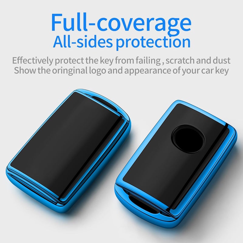 Tukellen Key Fob Cover for Mazda - 360 Degree Full Protection - Blue - Image 3