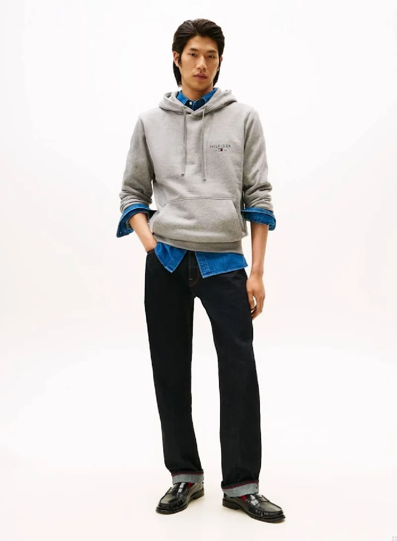 Tommy Hilfiger Medium Grey Heather Regular Fit Hoodie for Men | Best Price UAE