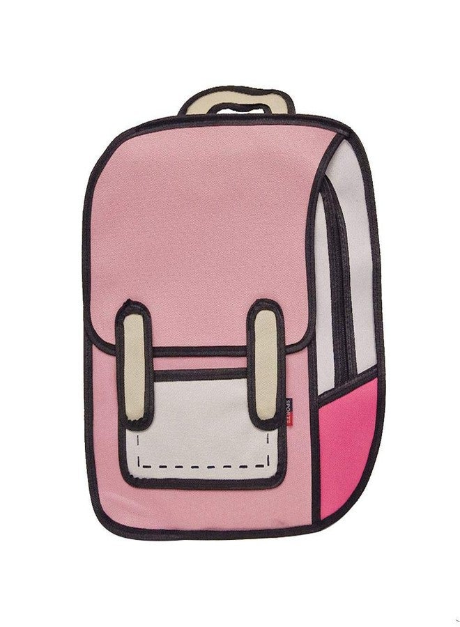 AG E-Com Girls School Backpack,2D Drawing 3D Jump Style Cartoon School Bag Fashion Creative Backpack(Multi Color) - Image 1