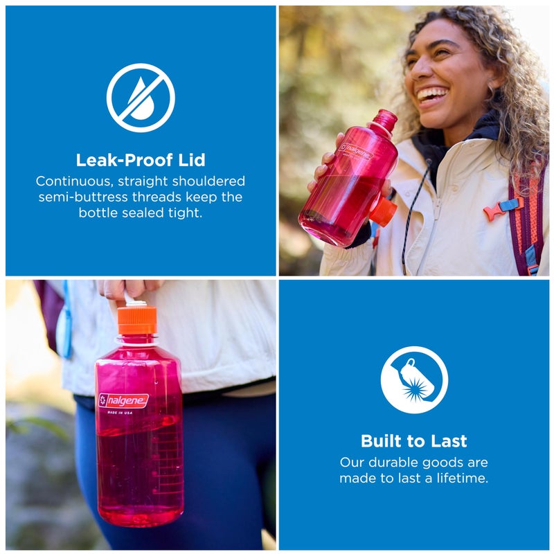 Nalgene Leak Proof Tritan BPA-Free Water Bottle - 32 oz Narrow Mouth - Made in the USA for Outdoor Use & Daily Hydration (Butter) - Image 2