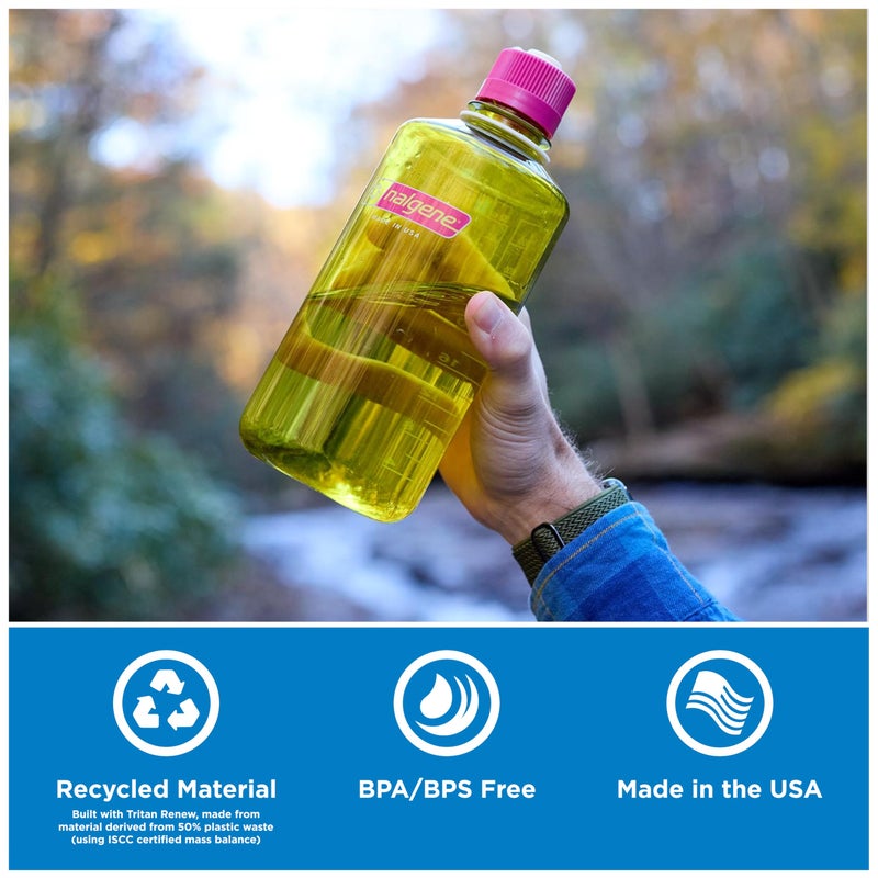 Nalgene Leak Proof Tritan BPA-Free Water Bottle - 32 oz Narrow Mouth - Made in the USA for Outdoor Use & Daily Hydration (Butter) - Image 4