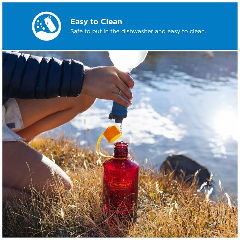 Nalgene Leak Proof Tritan BPA-Free Water Bottle - 32 oz Narrow Mouth - Made in the USA for Outdoor Use & Daily Hydration (Butter) - Image 3