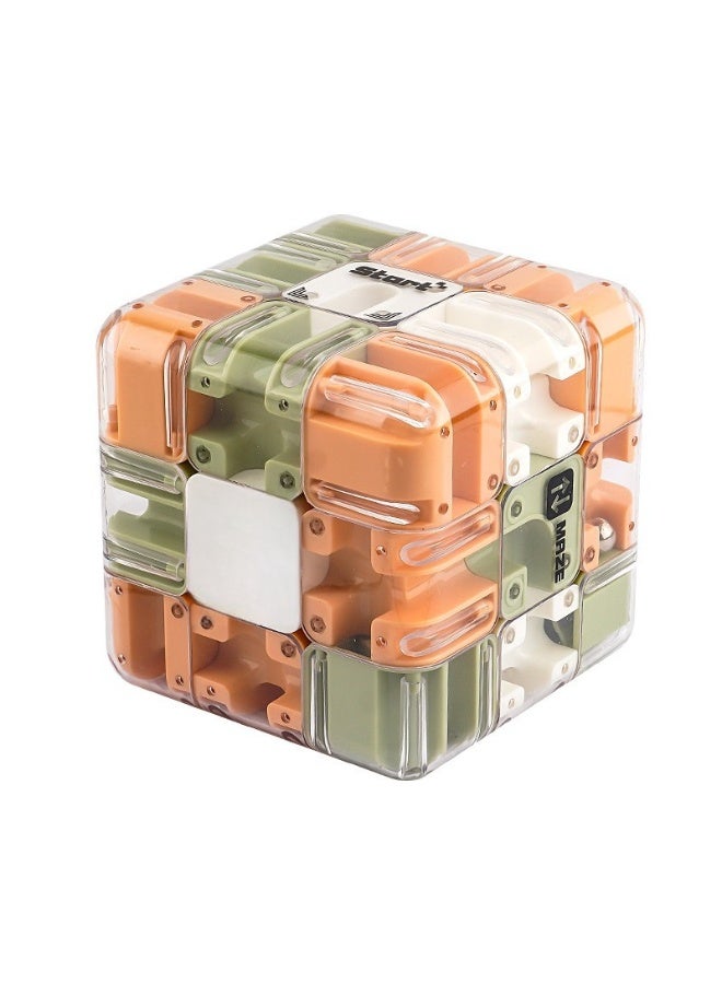 إم مياويان مكعب متاهة ثلاثي الأبعاد شفاف بلون وردي للأطفال والكبار – لعبة تعليمية لتنمية الذكاء - Image 1