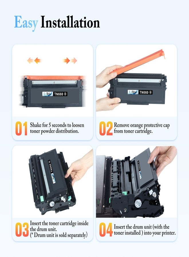 LxTek TN660 Toner Cartridge Replacement for Brother TN660 TN-660 TN630 - Image 3