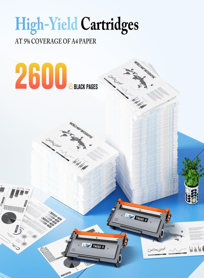 LxTek TN660 Toner Cartridge Replacement for Brother TN660 TN-660 TN630 - Image 4