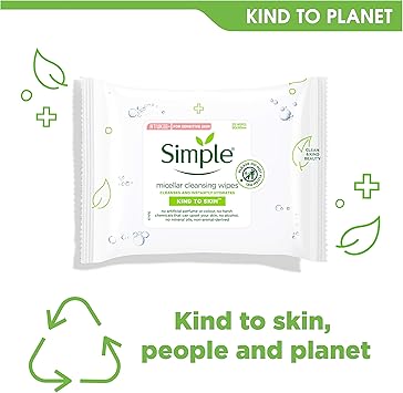 Simple Kind to Skin Micellar Cleansing Wipes 25 Face Wipes Pack of 6 150 Wipes total - Image 4