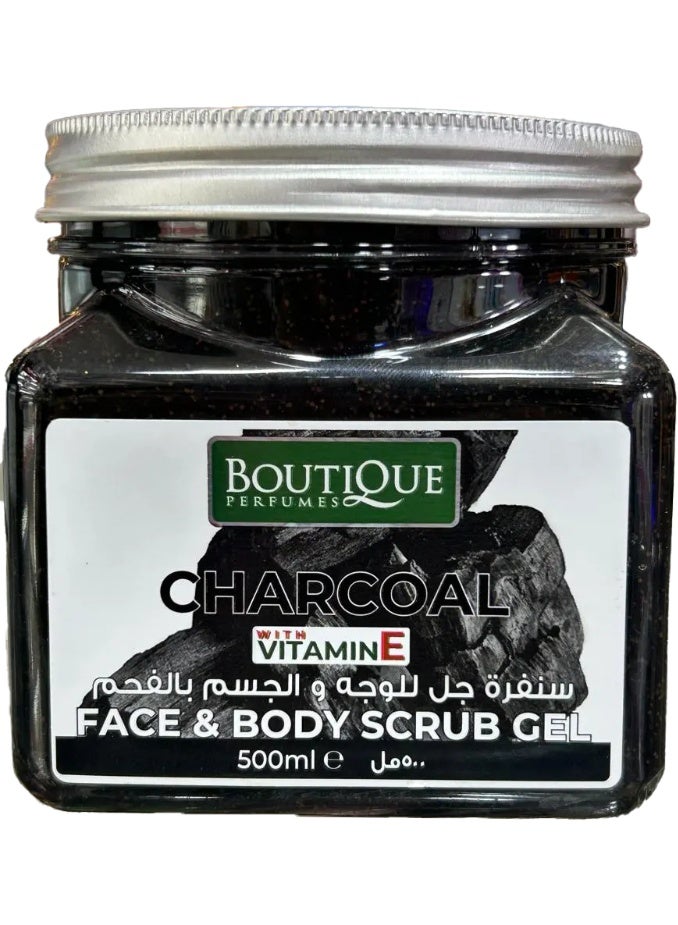 Face & body scrub gel charcoal 500ml