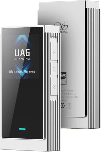 SHANLING UA6 Portable Headphone Amplifier, USB DAC Amp, CS43131x4 DAC, 768kHz/32bit DSD512, 1.3IN Display, for Android/iOS/Mac/Windows, 3.5/4.4mm/SPDIF Output, Up to 361mW@32Ω Output (Grey) - Image 1