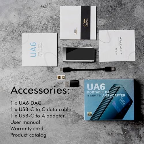 SHANLING UA6 Portable Headphone Amplifier, USB DAC Amp, CS43131x4 DAC, 768kHz/32bit DSD512, 1.3IN Display, for Android/iOS/Mac/Windows, 3.5/4.4mm/SPDIF Output, Up to 361mW@32Ω Output (Grey) - Image 4