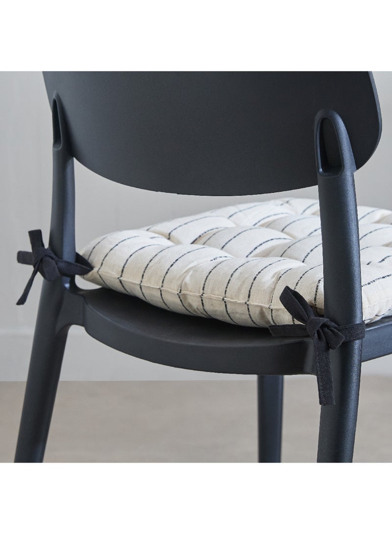 Home Box Noir Stripe Chair Pad 40 x 40 cm  - Image 4