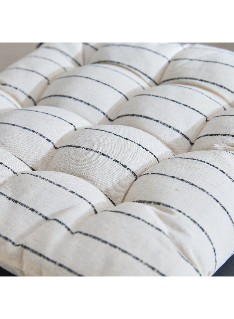 Home Box Noir Stripe Chair Pad 40 x 40 cm  - Image 3