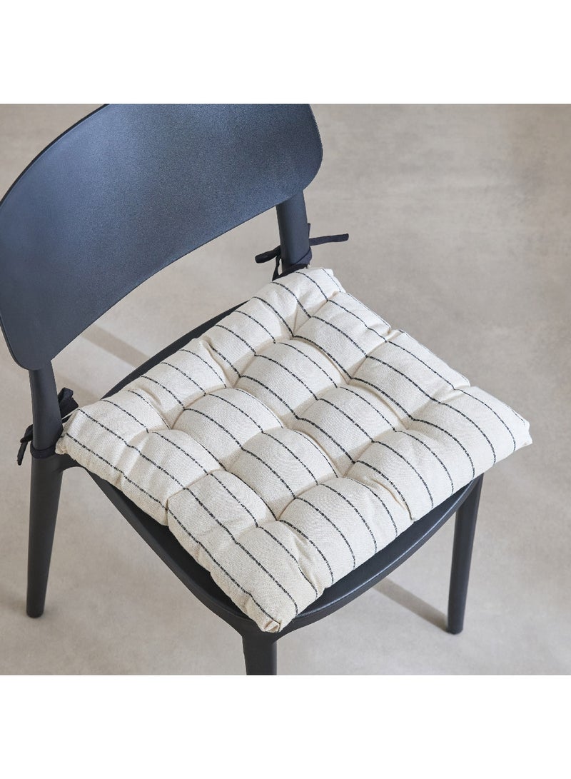 Home Box Noir Stripe Chair Pad 40 x 40 cm  - Image 1