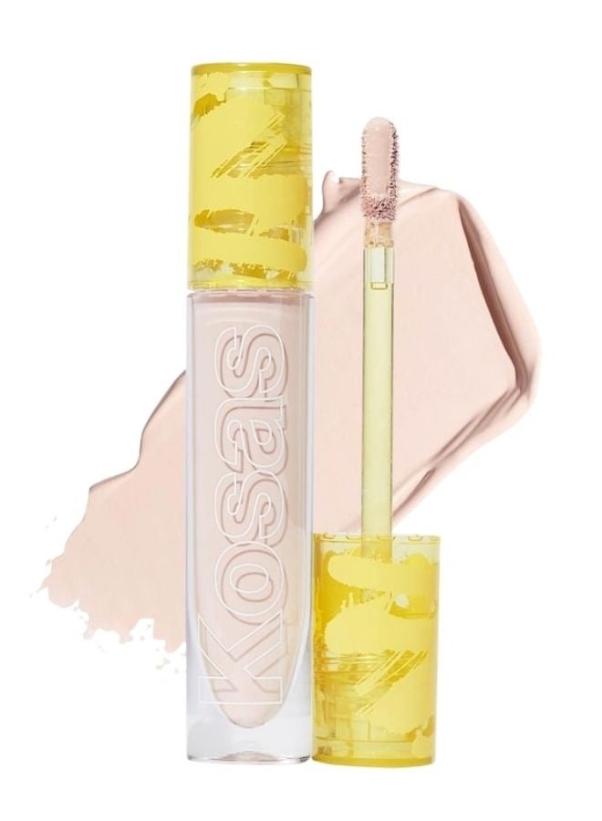 Kosas Revealer Super Creamy & Brightening Concealer with Caffeine & Hyaluronic Acid, Tone 1.5 C - Light With Pink Undertones 5g - Medium to Full Coverage - Image 1