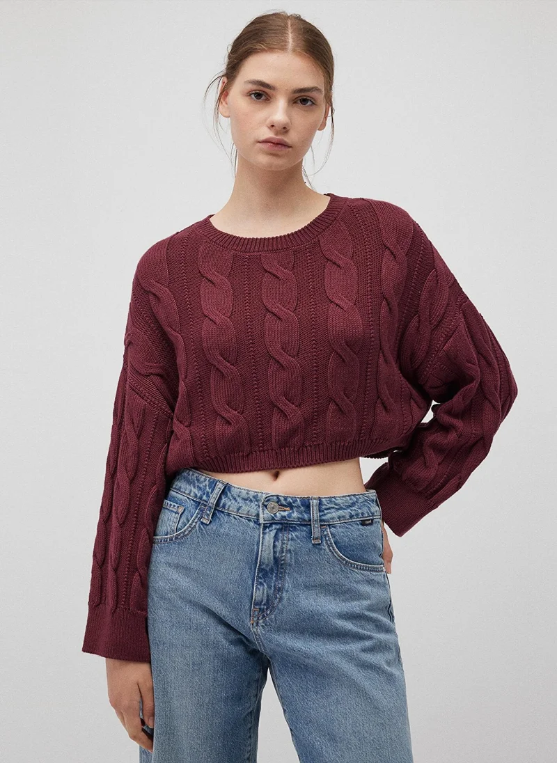 MAVI CREW NECK SWEATER Windsor Wine