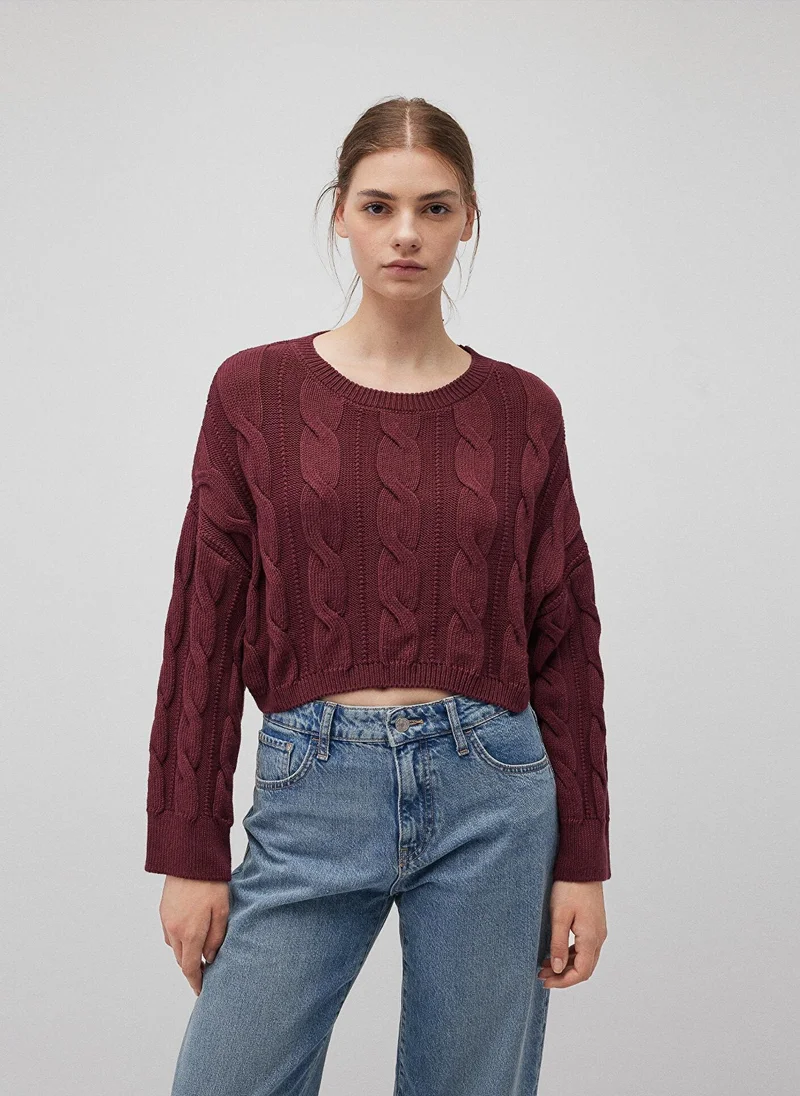 MAVI Burgundy Crewneck Sweater